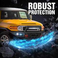 Strong Made Front Bumper for 2007-2014 Toyota FJ Cruiser 1st Gen with Winch Plate | Yzona