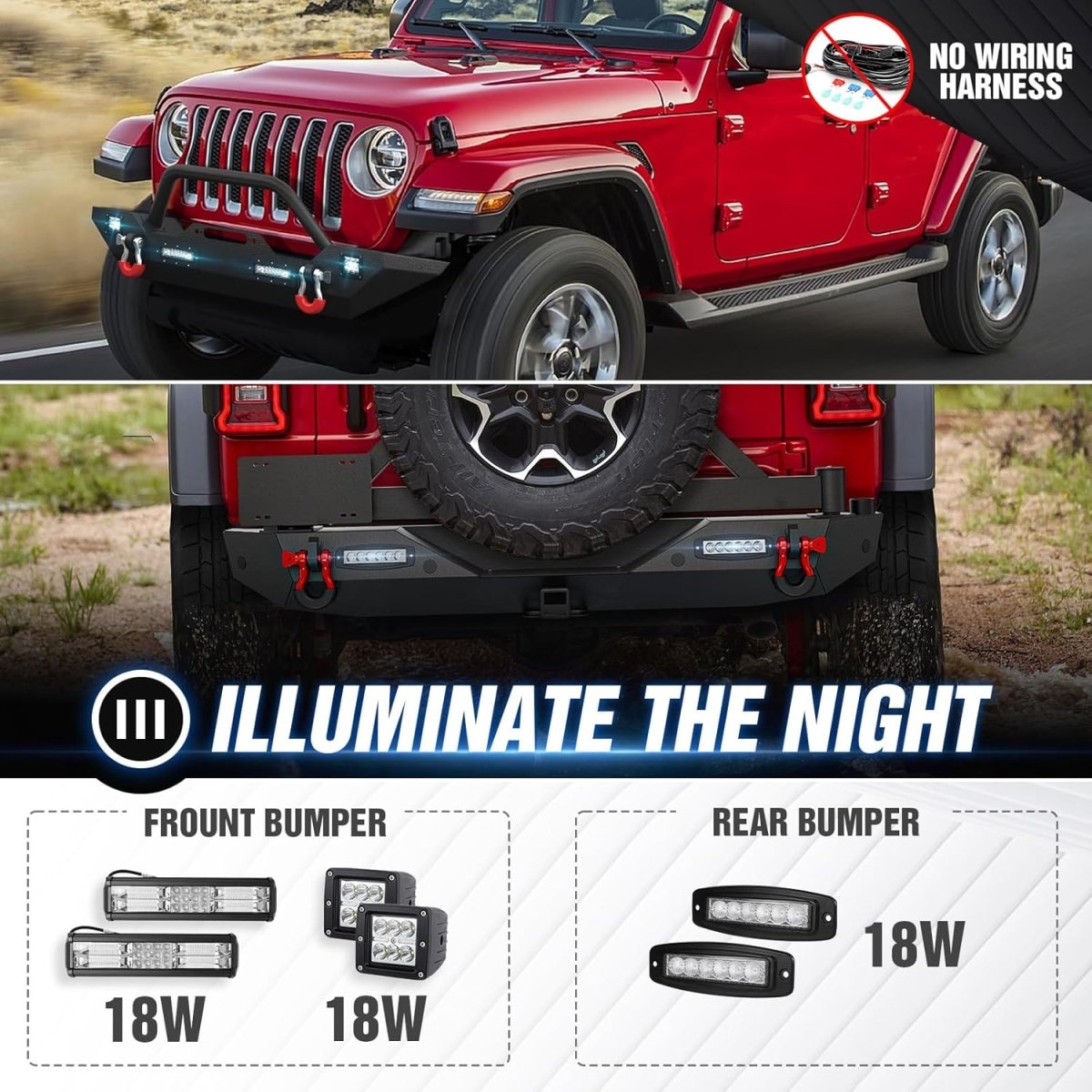 Affordable Offroad Bumpers for 2018-2024 Jeep Wrangler JL JLU | Yzona