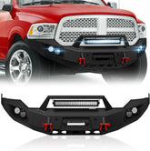 Front End Replacement Metal Bumpers for 2013-2018 Dodge Ram 1500 (Exclude Rebel) & 2019-2024 Ram 1500 Classic | Yzona