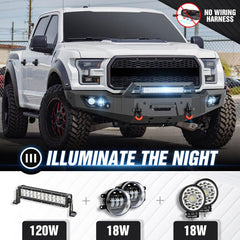 Aftermarket Replacement Bumpers Compatible with 2017-2020 F150 SVT Raptor - Yzona