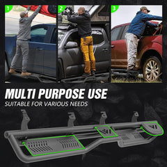 Yzona Two Raised Side Step for Pickup Truck Compatible with 2022-2025 Toyota Tundra CrewMax Cab