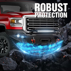 Heavy Duty Front Bumpers for Trucks 2015-2019 GMC Sierra 2500 3500 HD | Yzona