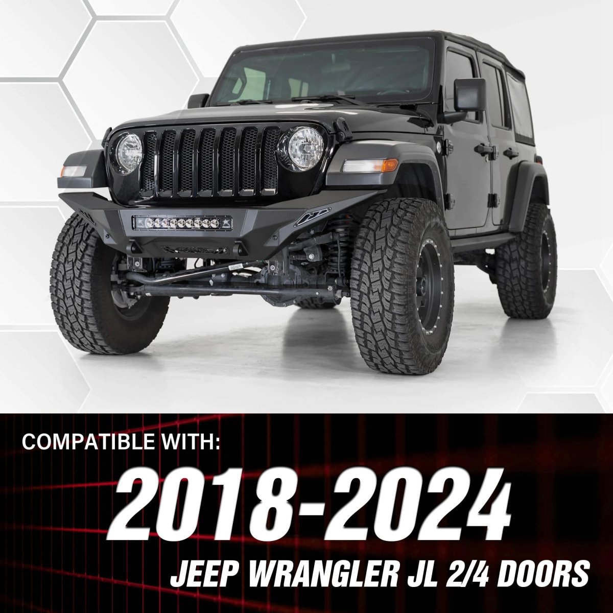 Fender Flares for Trucks Compatible with 2018-2024 Jeep Wrangler JL JLU Unlimited 2/4 Doors - Yzona