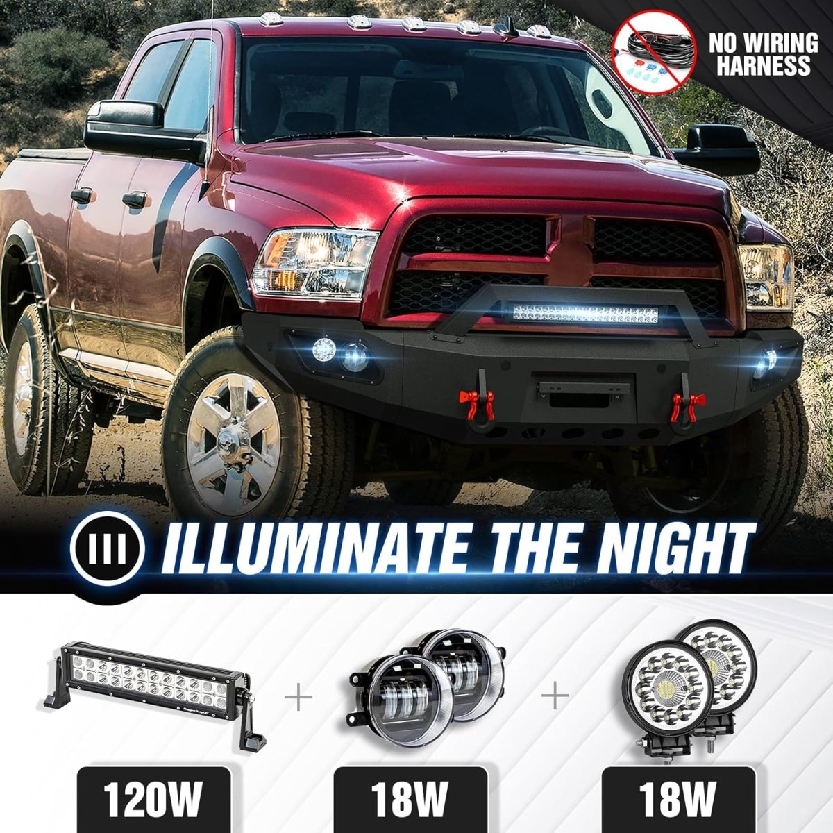 for Pickup Ram 2500 Front Bumpers 2010-2018 Dodge Ram 2500 3500 | Yzona