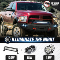 for Pickup Ram 2500 Front Bumpers 2010-2018 Dodge Ram 2500 3500 | Yzona