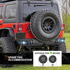 Replacement Truck Bumpers Compatible with 2007-2018 Jeep Wrangler JK JKU Unlimited 2/4 Doors - Yzona