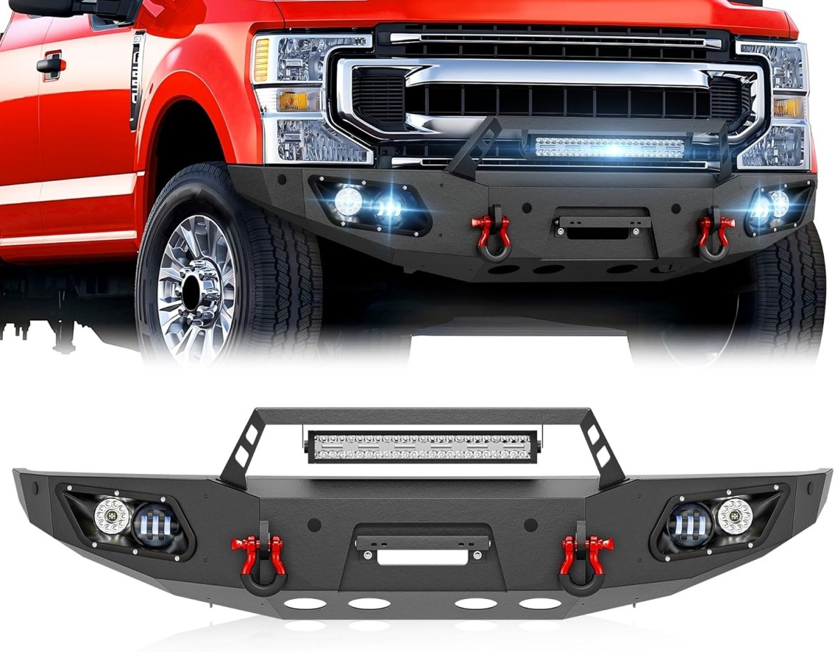 for F250 Front Bumpers Compatible with 2017-2022 4th Gen Ford F250 F350 F450 Super Duty | Yzona