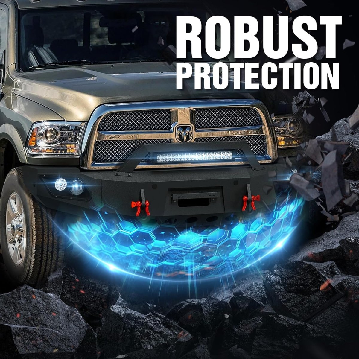 for Pickup Ram 2500 Front Bumpers 2010-2018 Dodge Ram 2500 3500 | Yzona