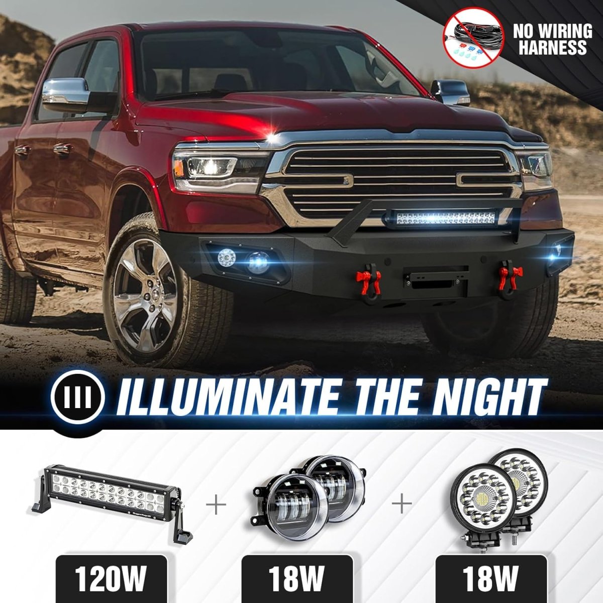 Steel Front Bumpers for 2019-2024 Dodge Ram 1500 | Yzona