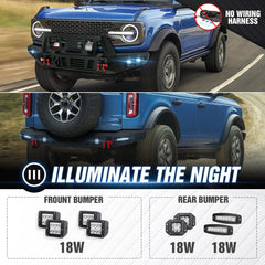 Aftermarket Truck Bumpers Compatible with 2021-2025 Ford Bronco - Yzona