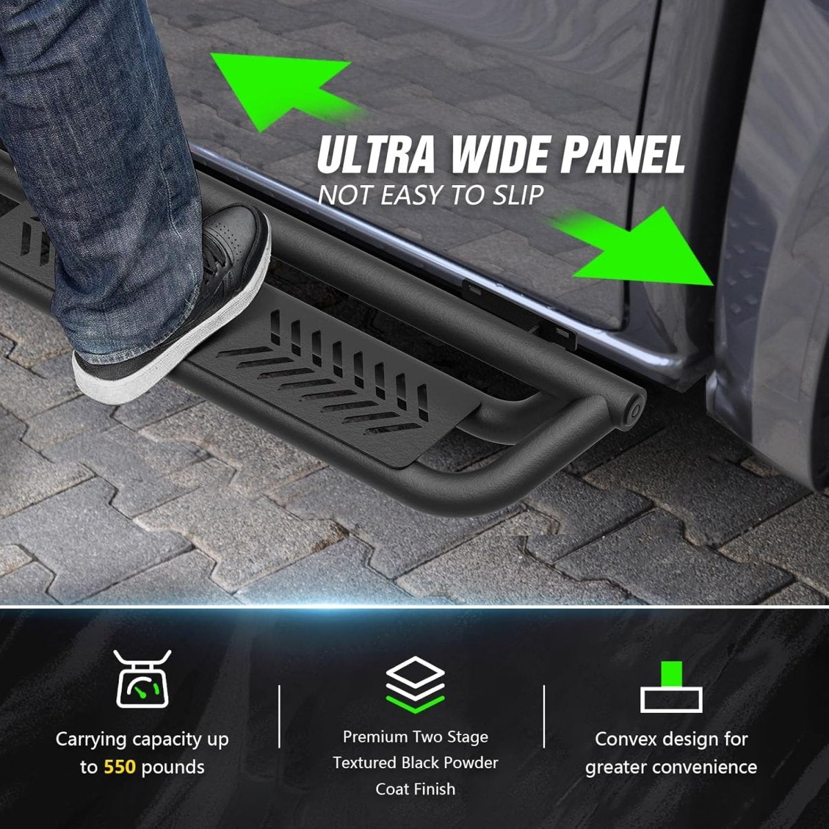 for 2016 Jeep Wrangler Running Boards Side Steps Compatible with 2007-2018 Jeep Wrangler JK JKU Unlimited | Yzona