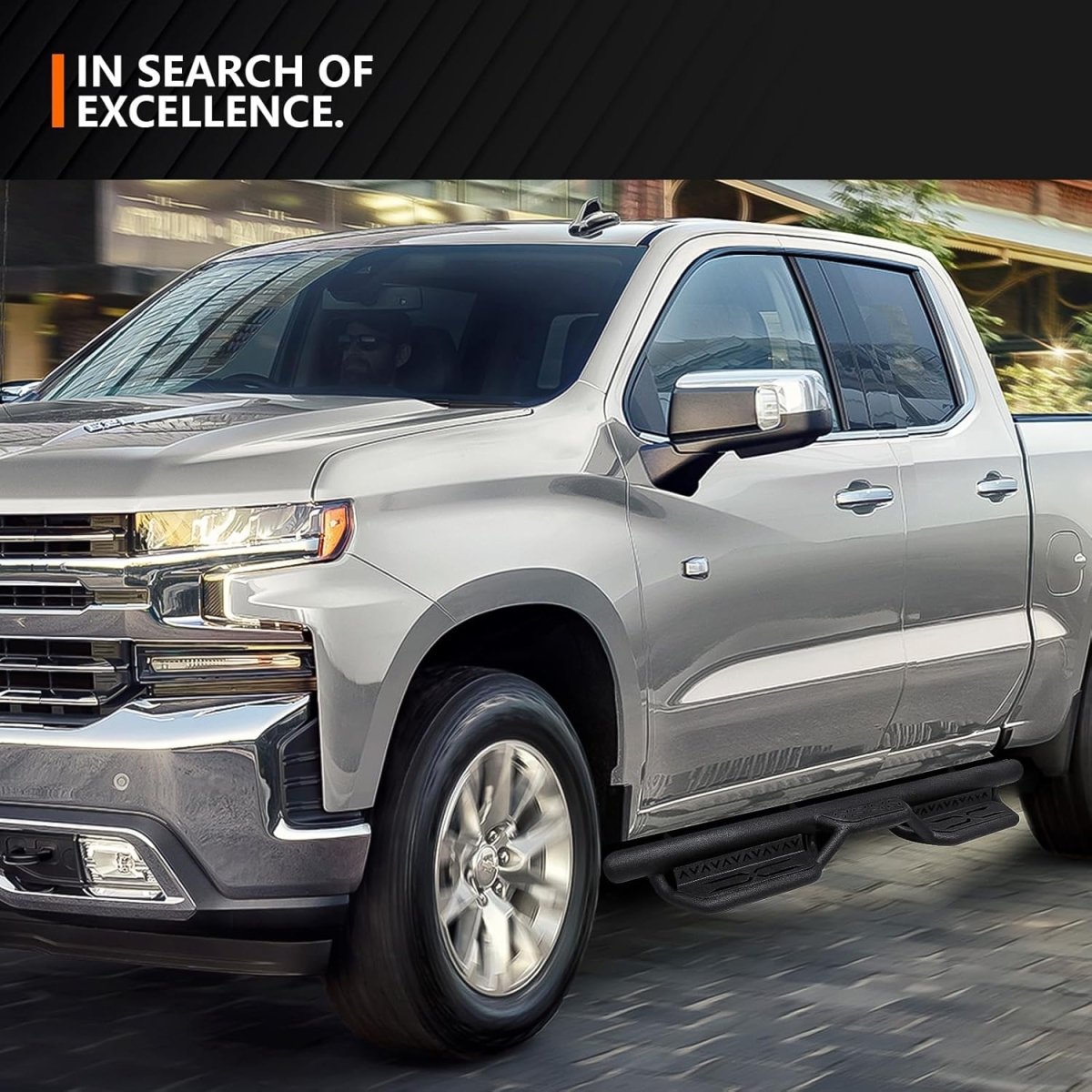 Truck Running Boards Compatible for 19-25 Silverado & Sierra 1500, 20-25 Silverado /Sierra 2500HD 3500HD | Yzona