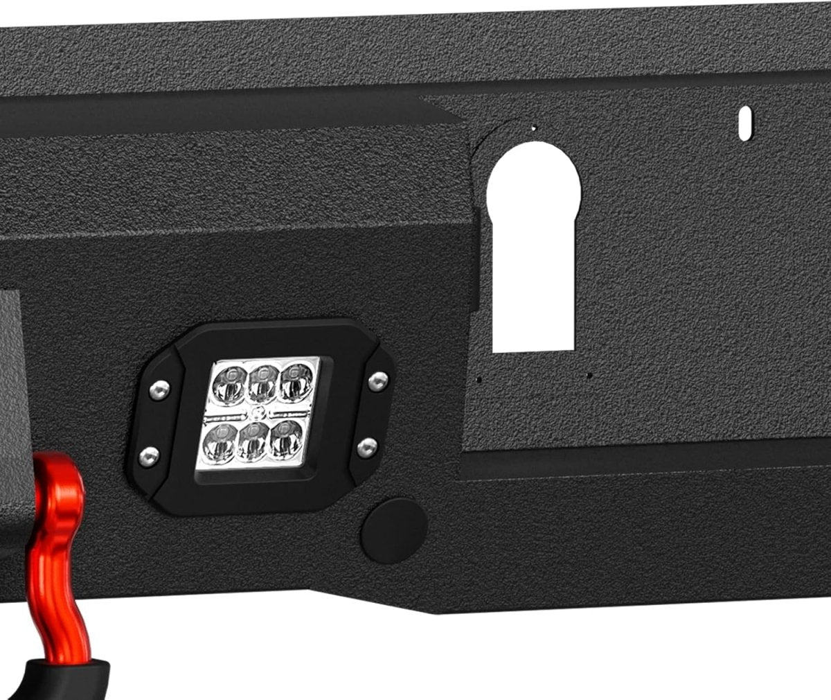 Black Rear Aftermarket Bumpers for Chevy 2500HD 2015-2019 Chevrolet Silverado & GMC Sierra 2500 3500 HD w/LED Lights | Yzona