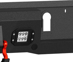 Black Rear Aftermarket Bumpers for Chevy 2500HD 2015-2019 Chevrolet Silverado & GMC Sierra 2500 3500 HD w/LED Lights | Yzona