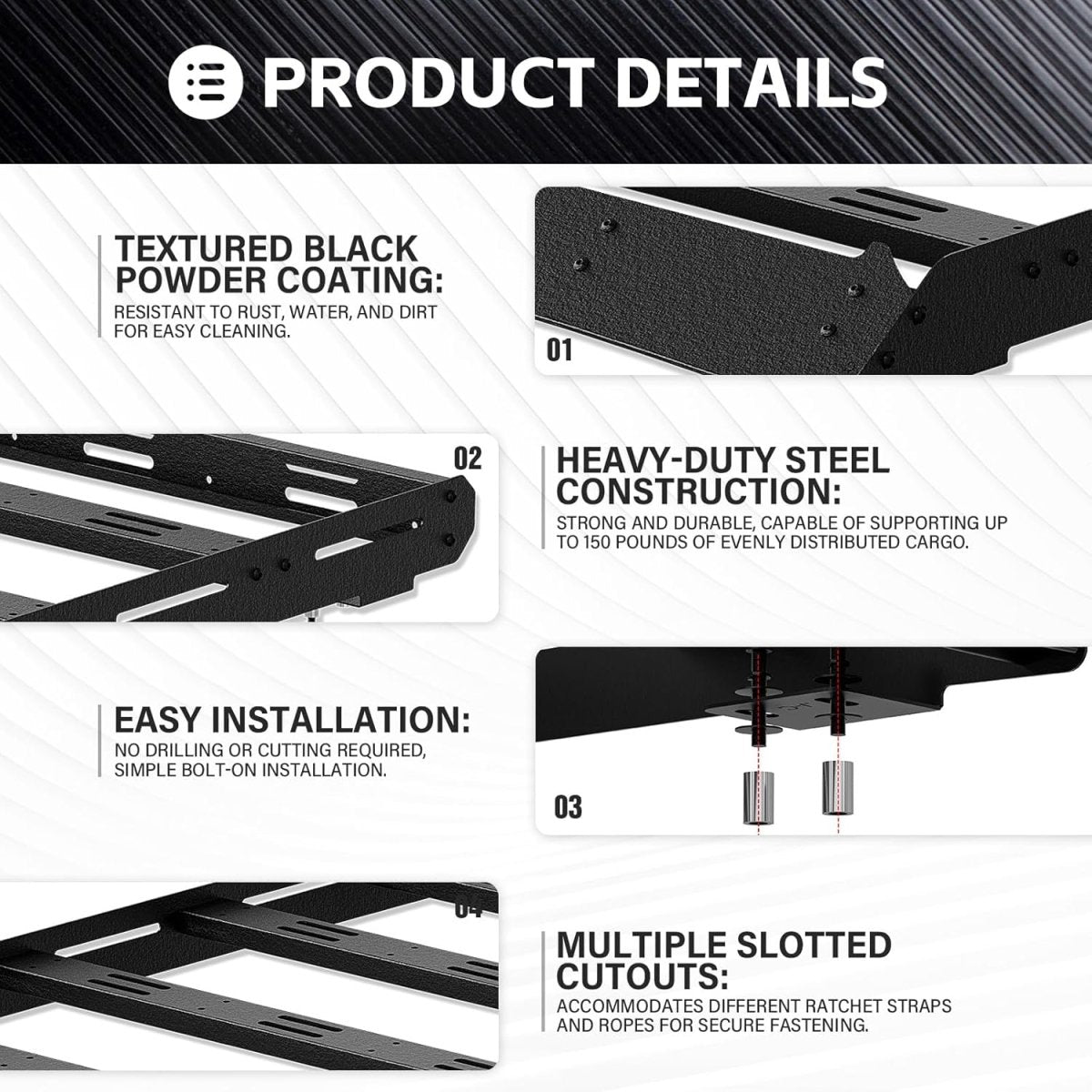 3/4-Length Roof Racks and Cargo Carriers for 2010-2024 Toyota 4Runner 5th Gen | Yzona