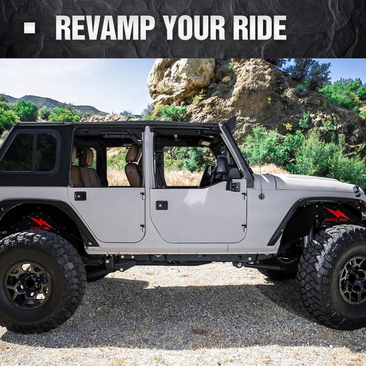 Fender Liners for Jeep JK | 07-18 Jeep Wrangler JK & JKU Unlimited Sport Sahara Rubicon | Yzona