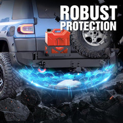 Off Road Rear Bumpers for Trucks Compatible with 2007-2014 Toyota FJ Cruiser with Spare off road bumpers | Yzona
