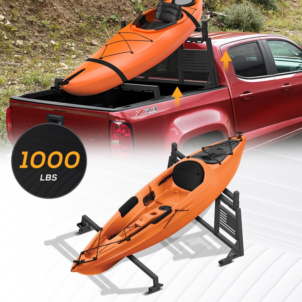 Yzona Truck Headache Rack Adjustable Roll Bar
