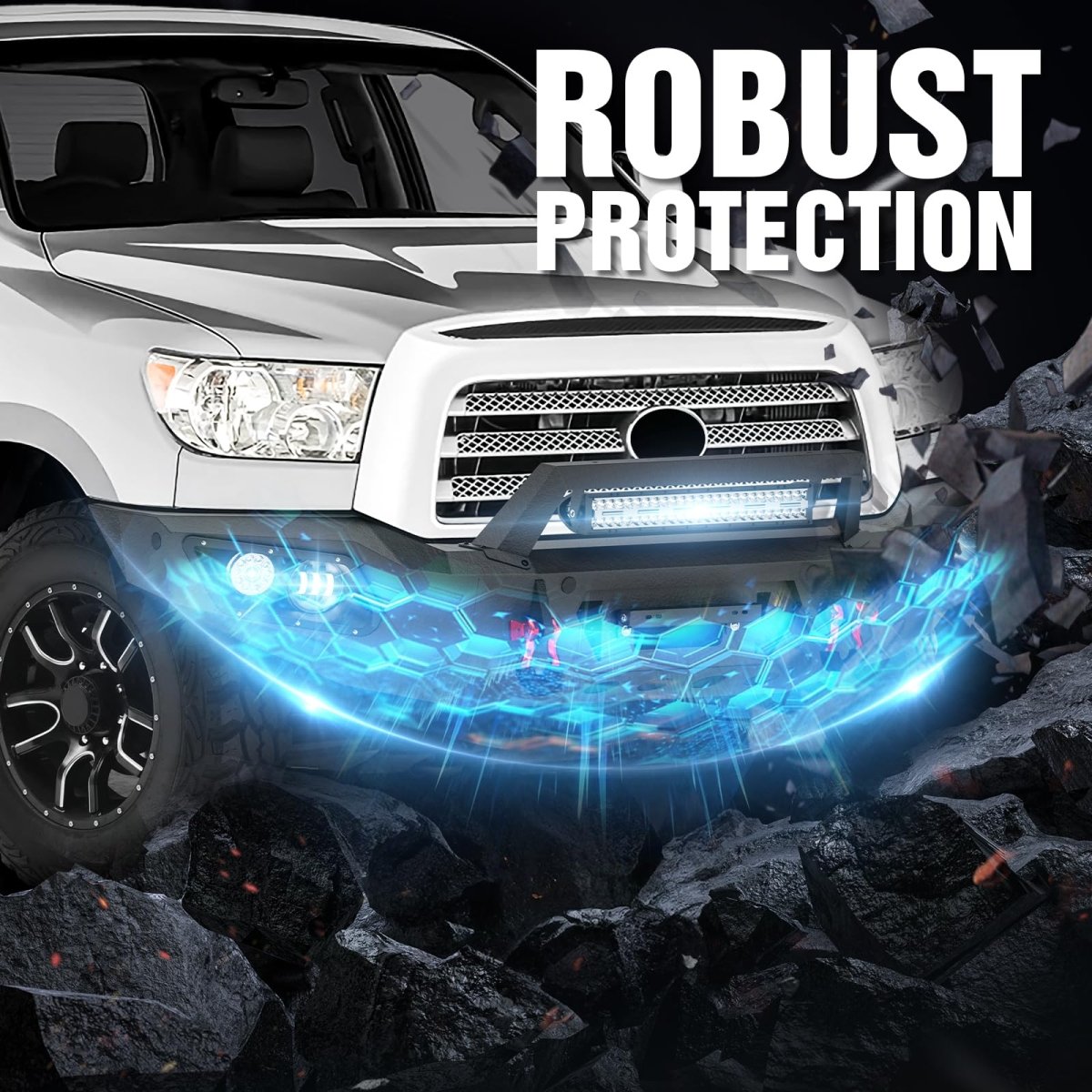 Off Road Replacement Bumpers Compatible with 2007-2013 Toyota Tundra - Yzona