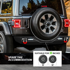 Truck Bumpers Aftermarket Compatible with 2018-2025 Jeep Wrangler JL JLU Unlimited