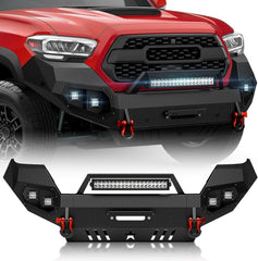 for Toyota Off Road Bumpers Compatible with 2016-2023 Toyota Tacoma 3rd Gen with Winch Plate | Yzona