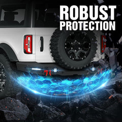 Off-Road Rear Bumper Compatible with 2021-2025 Ford Bronco | Yzona