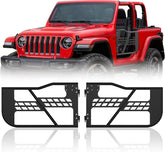 Half Doors Tubular Doors Compatible with 2018-2024 Jeep Wrangler JL JLU & 2020-2024 Gladiator JT 2-Doors