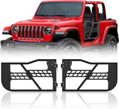 Half Doors Tubular Doors Compatible with 2018-2024 Jeep Wrangler JL JLU & 2020-2024 Gladiator JT 2-Doors