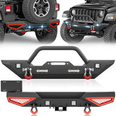 Full Truck Replacement Bumpers Compatible with 2018-2025 Jeep Wrangler JL JLU - Yzona