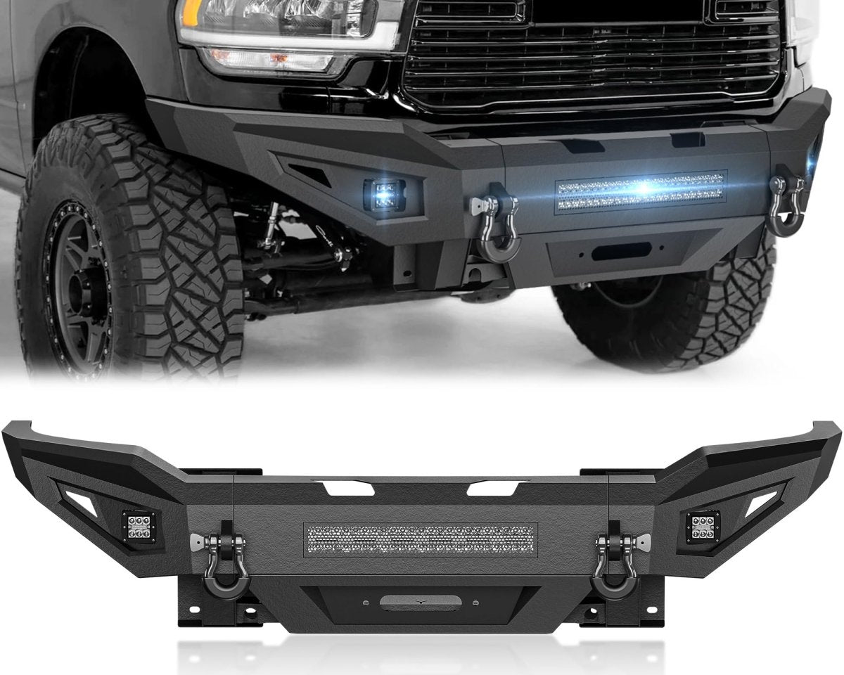 Steel Full Width Off Road Front Bumper Compatible with 2019-2025 Dodge Ram 2500 3500