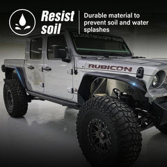 Truck Wheel Fender Flares Compatible with 2020-2024 Jeep Gladiator JT | Yzona