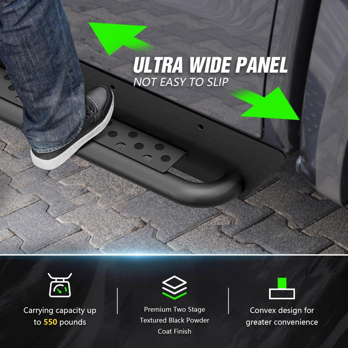 Side Steps for Jeep Wrangler TJ Compatible with 1997-2006 - Yzona