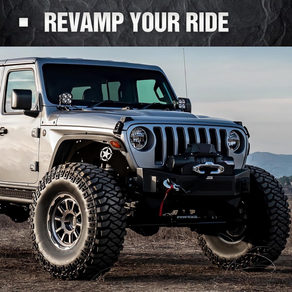 for Jeep Gladiator Inner Fender Liners | 18-24 Jeep Wrangler JL & JLU Unlimited Gladiator JT | Yzona