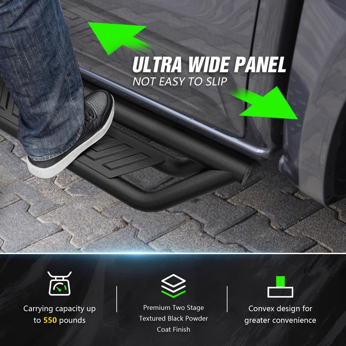 Truck Side Steps Running BoardsCompatible for 2004-2025 Nissan Titan & Nissan Titan XD 2016-2025 Model CrewCab - Yzona