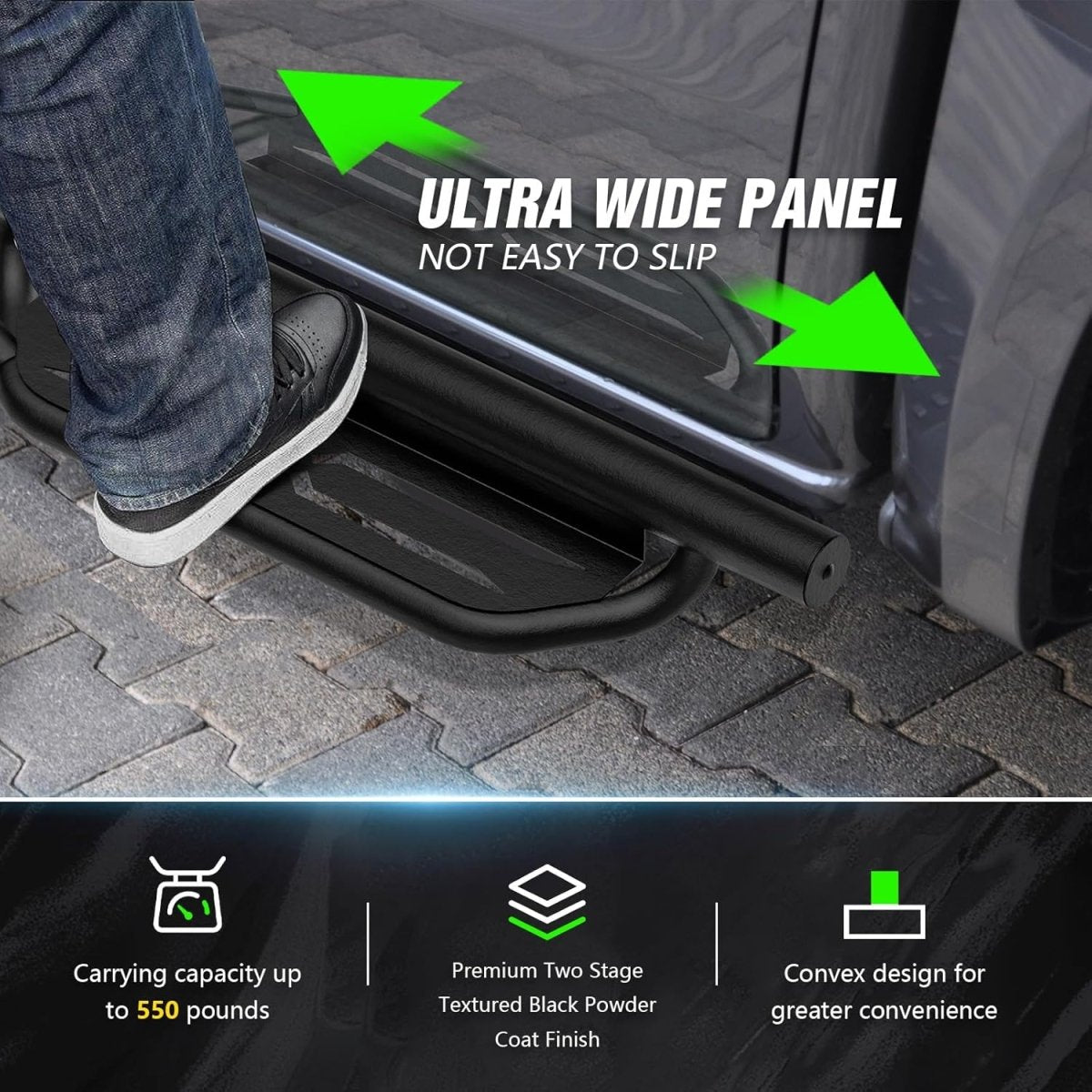 for Jeep Wrangler Running Boards Side Steps Jeep Wrangler JK JKU Unlimited 4 Doors(07-18) | Yzona