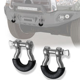 YZONA Heavy Duty D-Ring Recovery Shackle, 9500lbs Capacity, 3/4" Pin Diameter, Drop Forged Steel, Screw Pin & Rubber Isolator for Off-Road Vehicle Bumper Tow Points, Towing Use