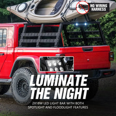 Adjustable 16.8-25" High Truck Bed Rack for Tent with 2 LED Lights | Yzona