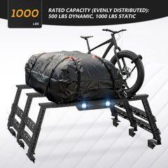 Adjustable 16.8-25" High Truck Bed Rack for Tent with 2 LED Lights | Yzona