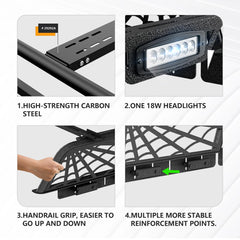 9" High Overland Bed Racks for Jeep Gladiator Compatible with 2005-2025 Toyota Tacoma & 2020-2025 Gladiator JT - Yzona