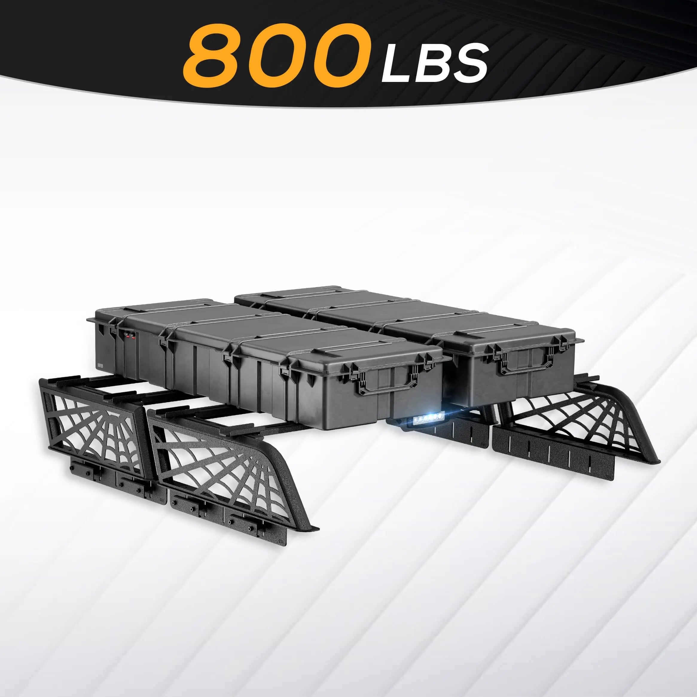 9" High Overland Bed Racks for Jeep Gladiator Compatible with 2005-2025 Toyota Tacoma & 2020-2025 Gladiator JT - Yzona