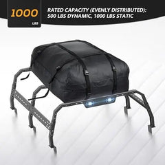 Adjustable Long Pickup Bed Racks Compatible with F150 F-250 F-350/ Silverado Sierra 1500/ 2500HD/ 3500HD/ Titan/Ram 1500/2500/3500/ Chevy S-10/ Sonoma/Lincoln Mark LT/Tundra/Dakota/Ranger