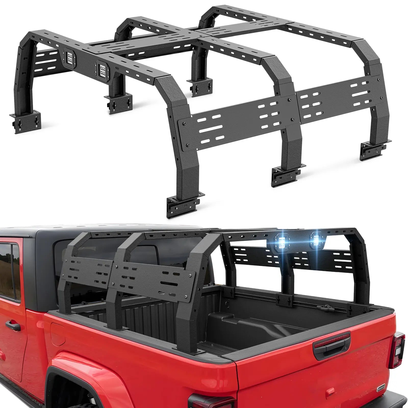 Yzona 2020-2025 Best Offroad Jeep Gladiator Truck Bed Rack