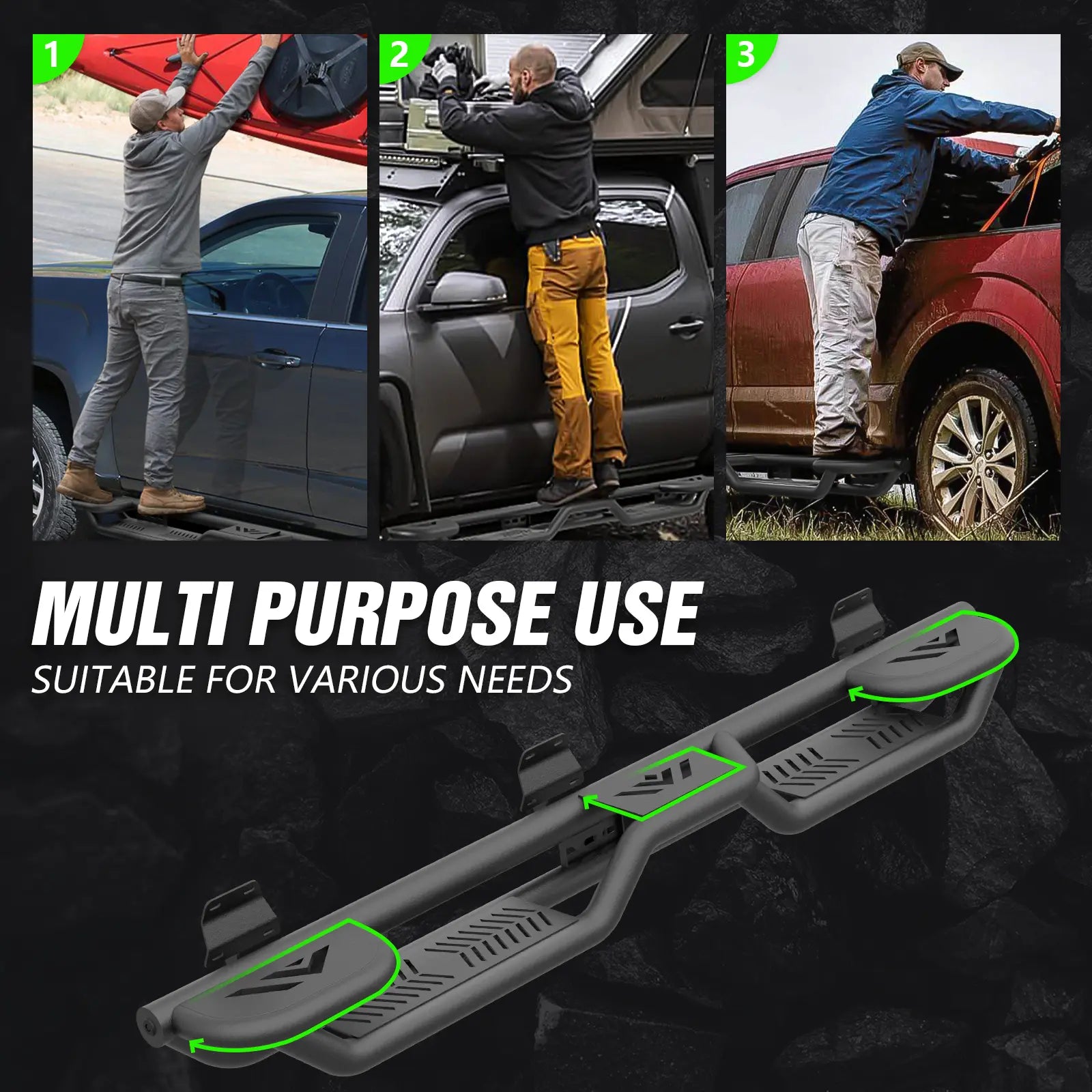 Yzona 2015-2025 Ford F150 Super Duty Crew Cab Side Step