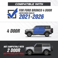 2023 2024 2025 Ford Bronco Side Steps Running Boards 2021-2026