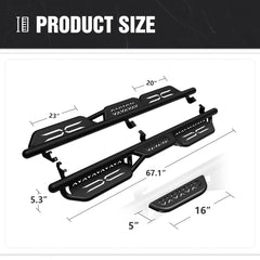 Yzona Running Boards for 2014-2025 4-Runner SR5 / TRD Pro