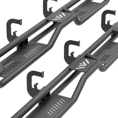 Three Raised Steps Running Boards for 2007-2018 Chevy Silverado & GMC Sierra 1500 | 2007-2019 Chevrolet Silverado & GMC Sierra 2500 HD 3500 HD CrewCab