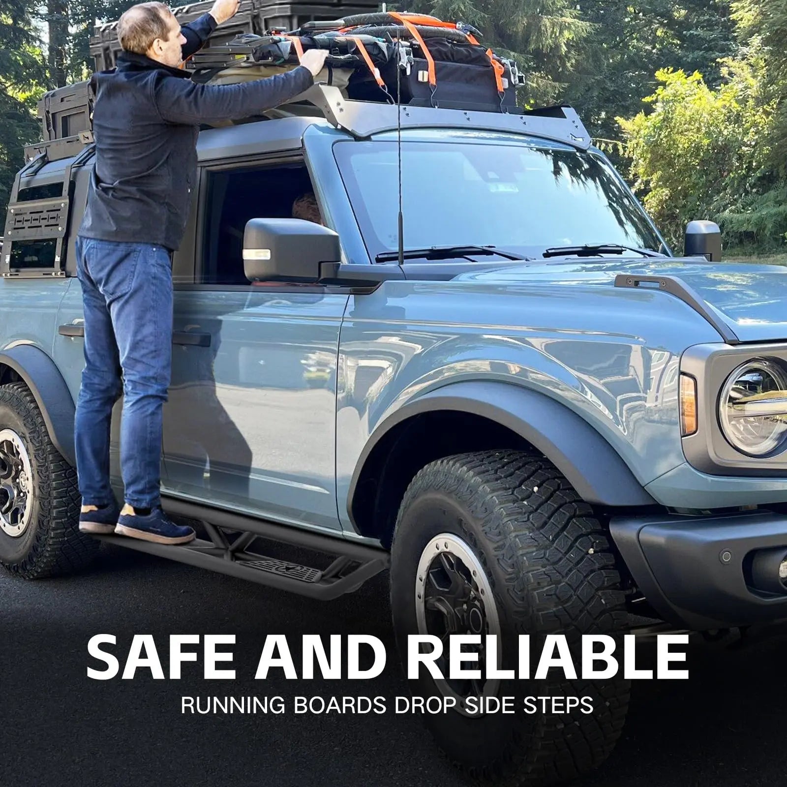 Ford Bronco Single Side Steps Compatible for 2021-2026 4 Doors