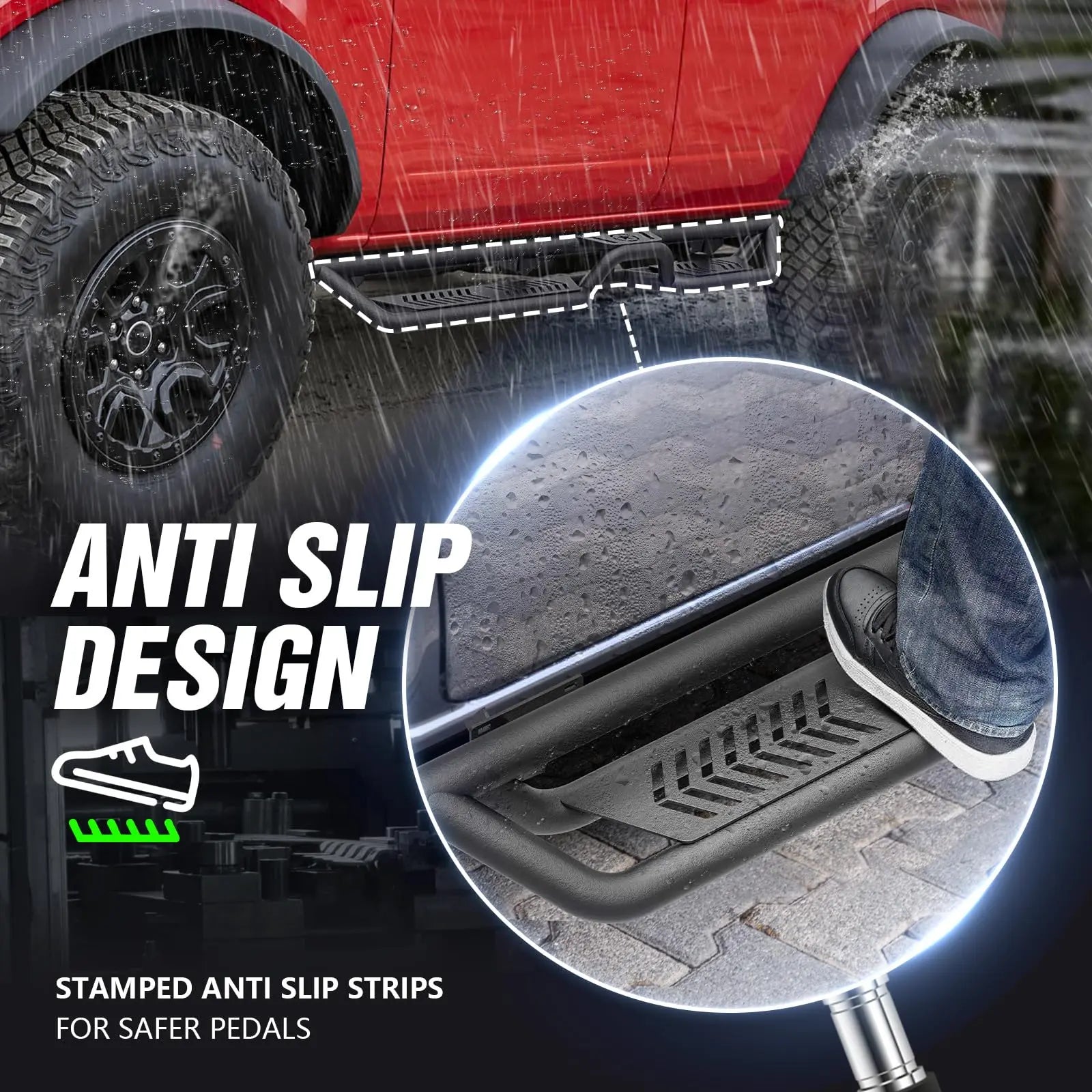 Heavy Duty Running Boards for 2021-2026 Ford Bronco 4 Doors