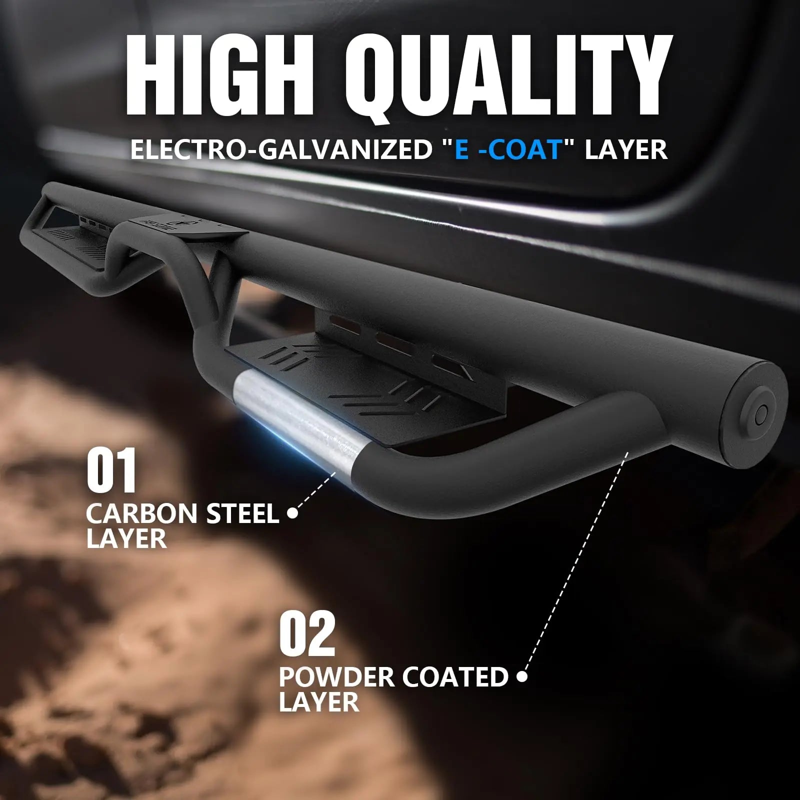 Jeep Wrangler Side Steps 4 Door JK JKU Unlimited Accessories 2007-2018