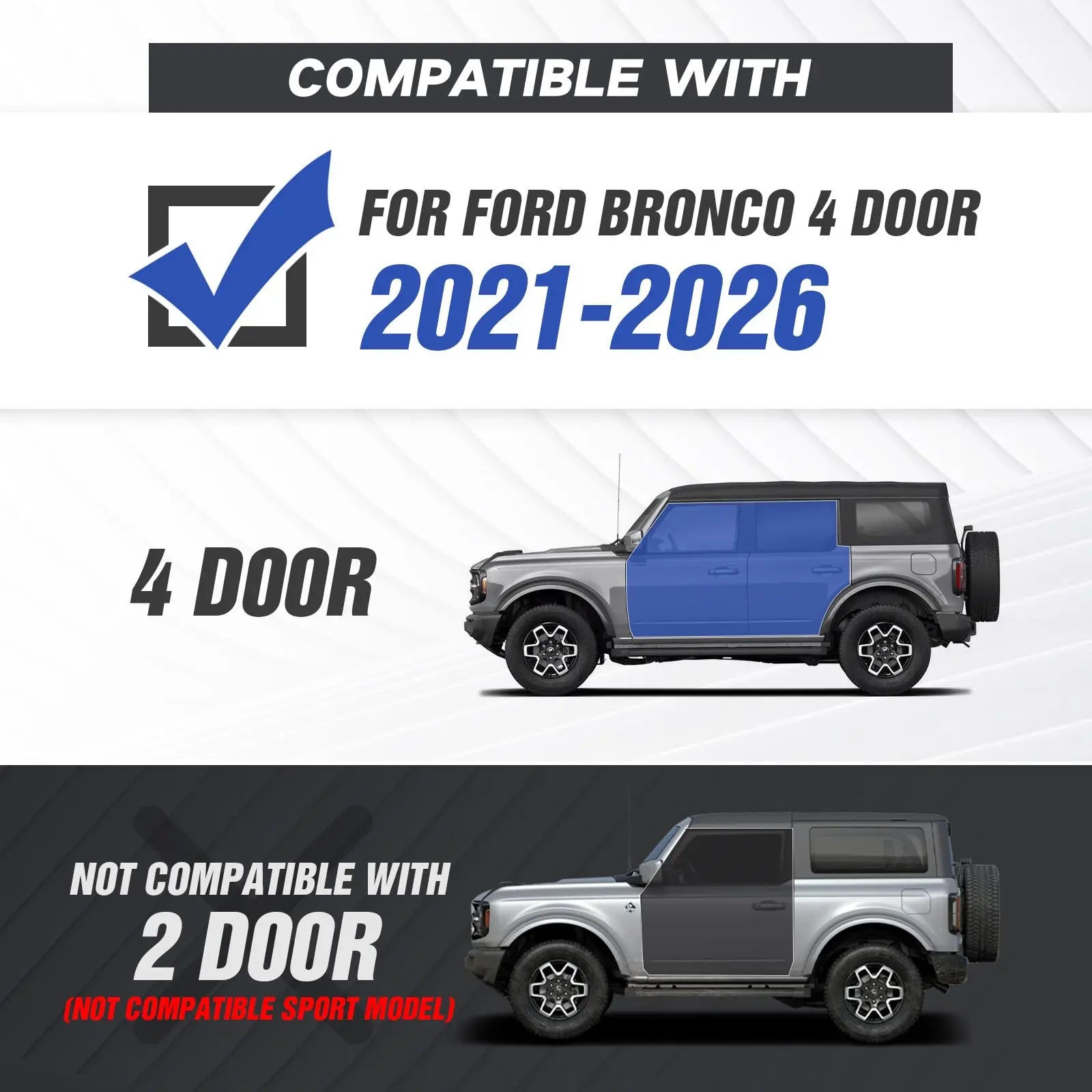 2024 2025 2026 Ford Bronco Running Boards 2021-2026